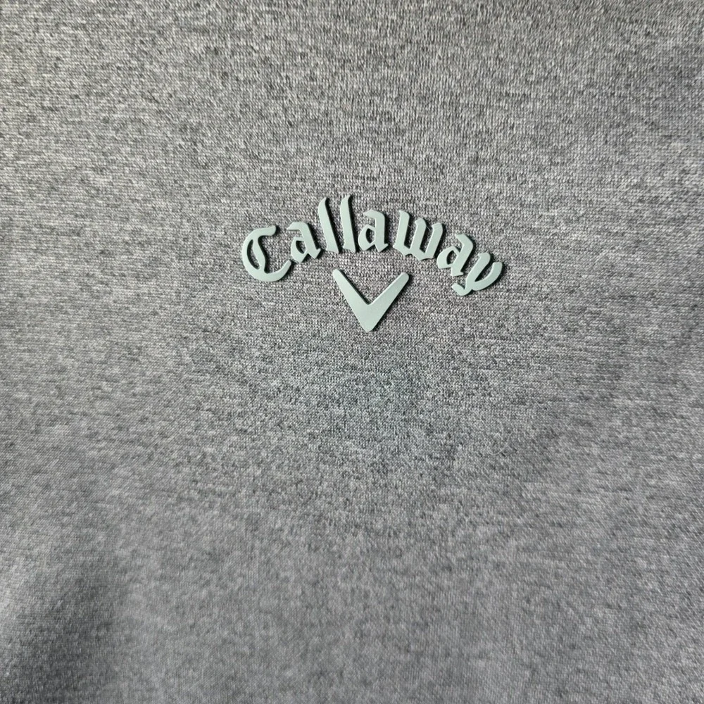 Callaway Golf Quarter Zip Pullover Mens Size L Gray Longsleeve Performance Shirt